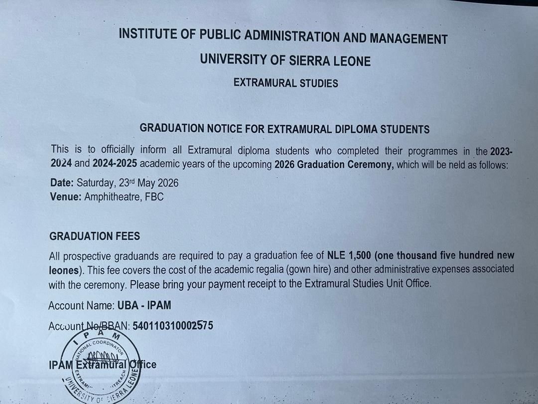 IPAM Announces 2026 Graduation Ceremony for Students