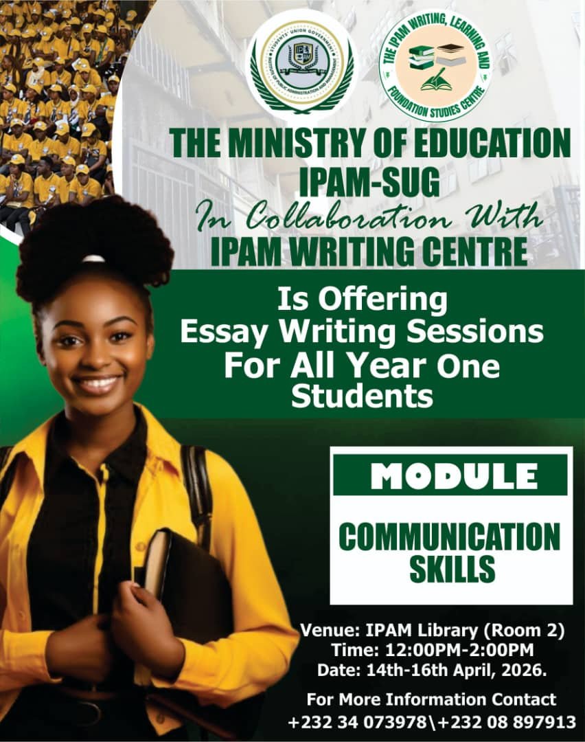 IPAM–SUG Announces Academic Support Session for Year One Students