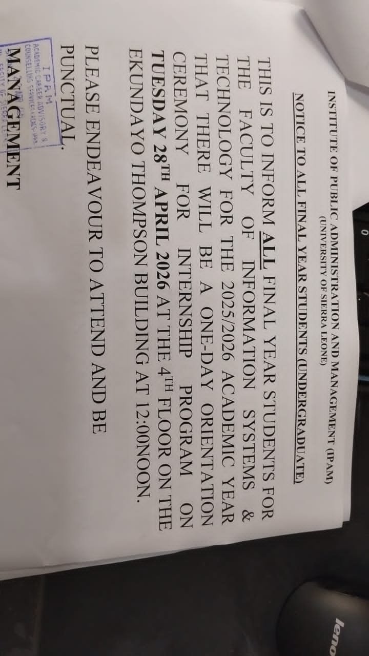 IPAM Releases Schedule for Internship Orientation by Department