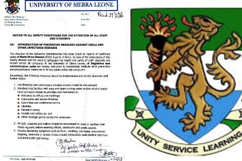 USL INTRODUCES PREVENTIVE MEASURES AGAINST EBOLA AND OTHER INFECTIOUS DISEASES